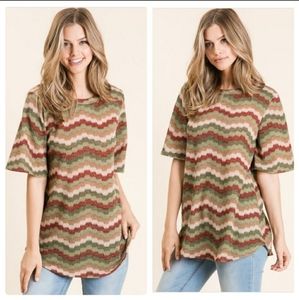 SALE🔥LAST 3! Chevron Top in Olive